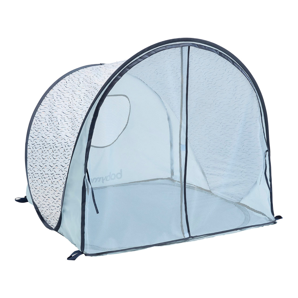 Babymoov Anti-UV Baby & Toddler Beach Tent UPF 50+ Sun Protection with Pop Up System for Easy Use & Transport, Blue Waves (Summer 2025 Edition)