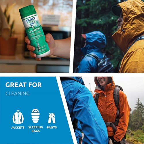 Nikwax Tech Wash | Technical Cleaner for Jackets & Outerwear - Restores Waterproofing, 10 fl. oz.