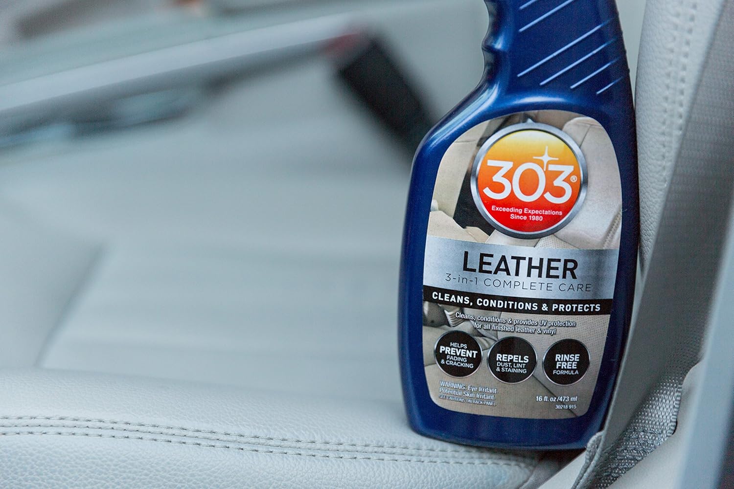 303 Products Leather Care - 3-In-1 Cleaner, Conditioner & Protector - Prevents Fading & Cracking - 16 fl. oz.