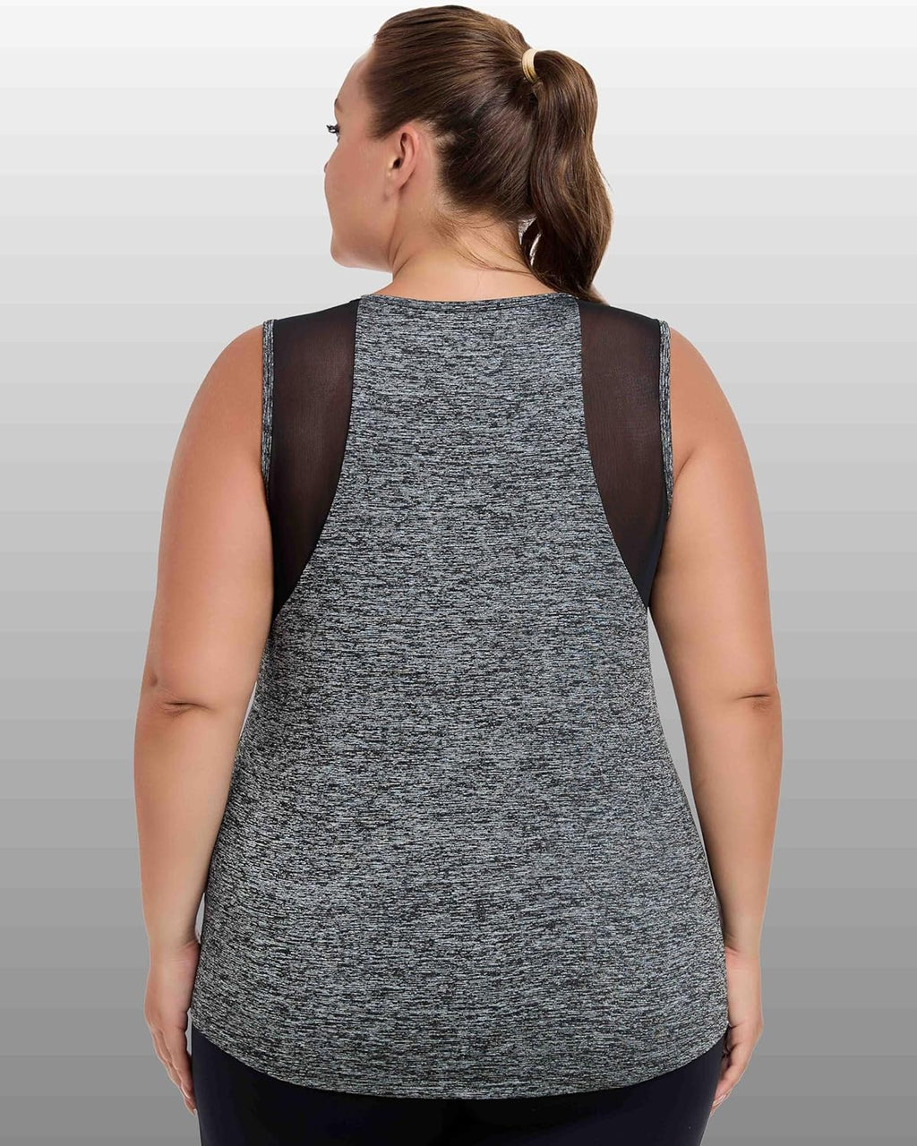 Skiennix Plus Size Workout Tank Tops - Mesh Sleeveless Athletic Tunics for Women | XL-5XL Loose Fit