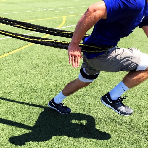 Kbands Victory Ropes - 300 lbs Resistance for Acceleration Drills - 40 ft Stretch Distance