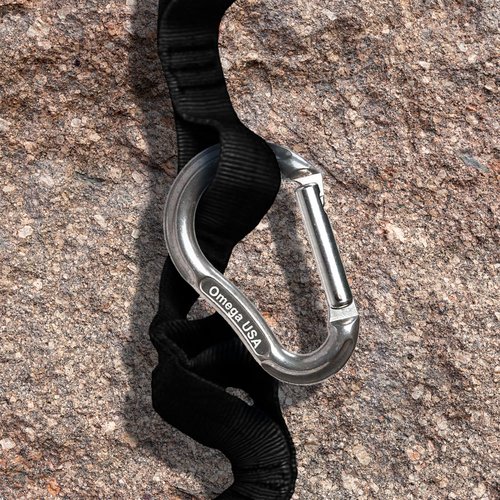 Rock-N-Rescue Daisy Chain - 60 Inches Long, 15 Pockets, 15.5 kN, Nylon Multi-Loop Sling, Made in USA, Rock Climbing, Firefighter, and Rescue Gear, Black