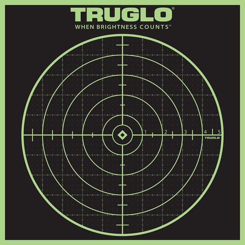 TRUGLO 12X12 Tru-See 100 Yard Bright Fluorescent Self-Adhesive High-Visible Reactive Splatter Targets, 12-Pack/Green