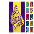 Nova Blue Seashell Beach Towel (34 X 63) – Purple & Yellow Travel Beach Towel Made from 100% Cotton – Unique Adult Beach Towels with Tropical Design - Compact BeachTowel