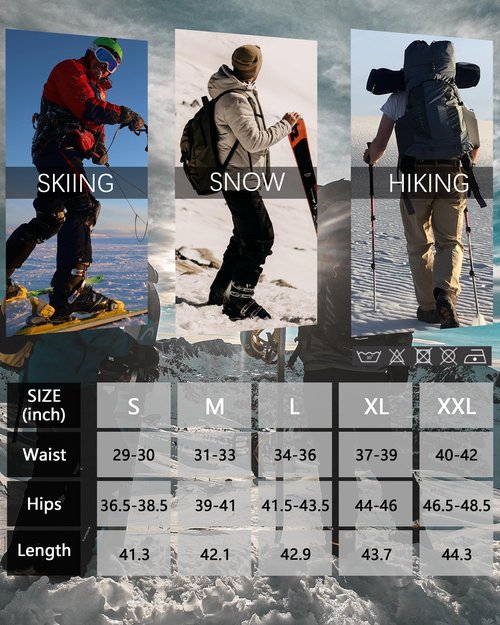 FFEATIANDY Men's Hiking Snow Ski Pants Softshell Fleece Lined Winter Water Repellent Outdoor Fishing Cargo Pants Navy XXL