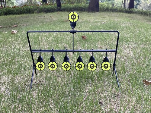 Atflbox Airgun Pellet BB Gun Targets - 6 Steel Resetting Targets for .177 Caliber Shooting