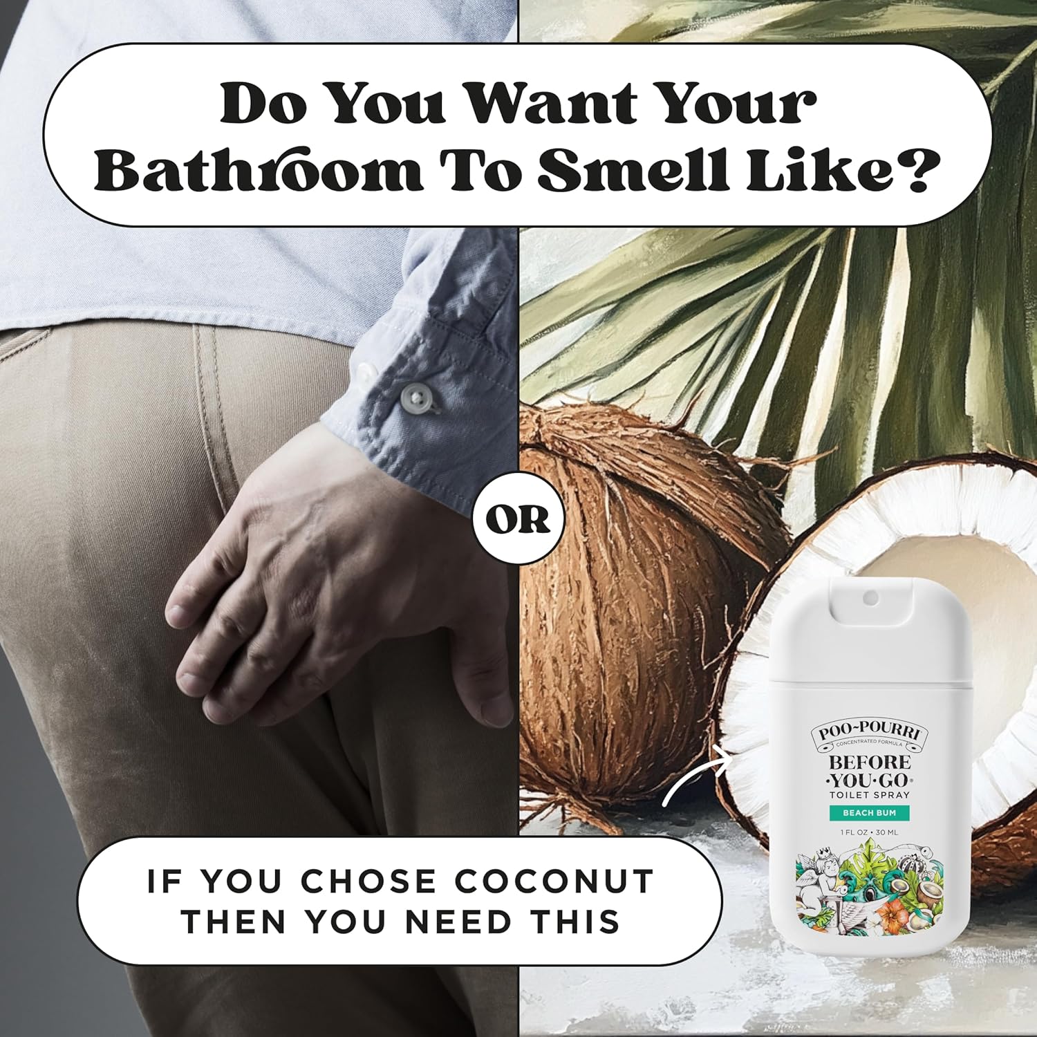 Poo-Pourri Pocket Toilet Spray - Travel Essential Odor Deodorizer | Beach Bum, 1 Fl Oz, TSA Approved