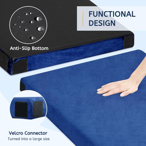 HomeMate Memory Foam Camping Single Mattress Pad Mat-Sleeping Pad Mat Portable Roll Up Travel Mattress CertiPUR-US for Adults-Camping Bed for Guests Floor Sleepover with Waterproof Cover Travel Bag