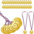 Hicarer Gold Plastic Medals - 30 Pieces, 2.36 Inch Awards for Sports, Soccer, Football & Gymnastics