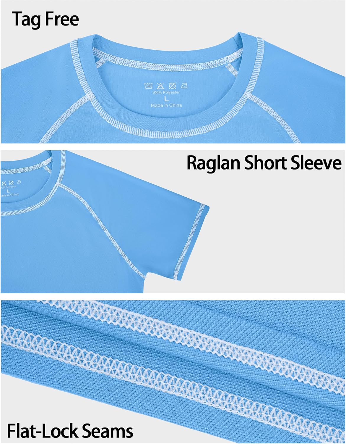 Roadbox Boys Rash Guard - Short Sleeve Swim Shirt with UPF 50+ Sun Protection | Ideal for Surfing & Fishing