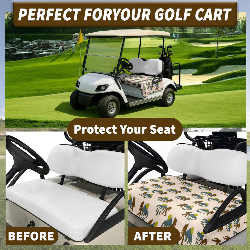 rywyyebsi Golf Cart Seat Covers,Golf Cart Seat Towel Blanket for Men Women Keeps Seat Comfortable and Clean,51"x 31",Golf CartAccessories for 2-Person Seats Decorations