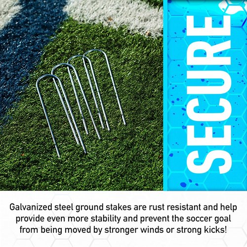 Franklin Sports Competition Soccer Goals - Portable Steel Goals for Backyard Play - Adult & Youth Sizes Available