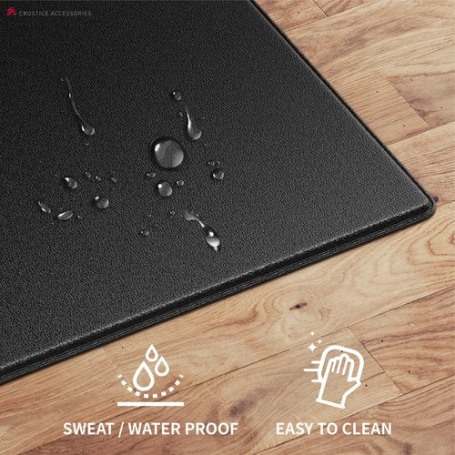 Crostice Bike Trainer Mat Compatible with Peloton Bike, for Treadmill & Row, THK 6mm, Under Mat Protect Hardwood Floor Carpet, Trainer Accessory for Indoor Stationary Exercise Bicycle