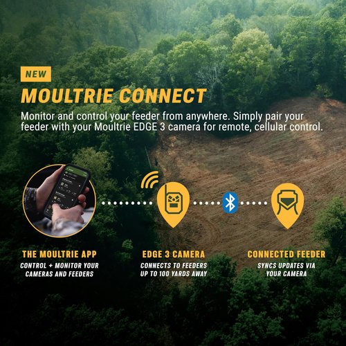 Moultrie Edge 3 Cellular Trail Camera - 40MP HD Photo Capture - 1080p Low-Glow Flash - GPS - Multi-Carrier Auto-Connect - Built-in Memory - 0.5s Trigger Speed - AI Buck Detection