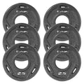 CAP Barbell 2-Inch Olympic Grip Weight Plate, 2.5 lb, Set of 6 Black