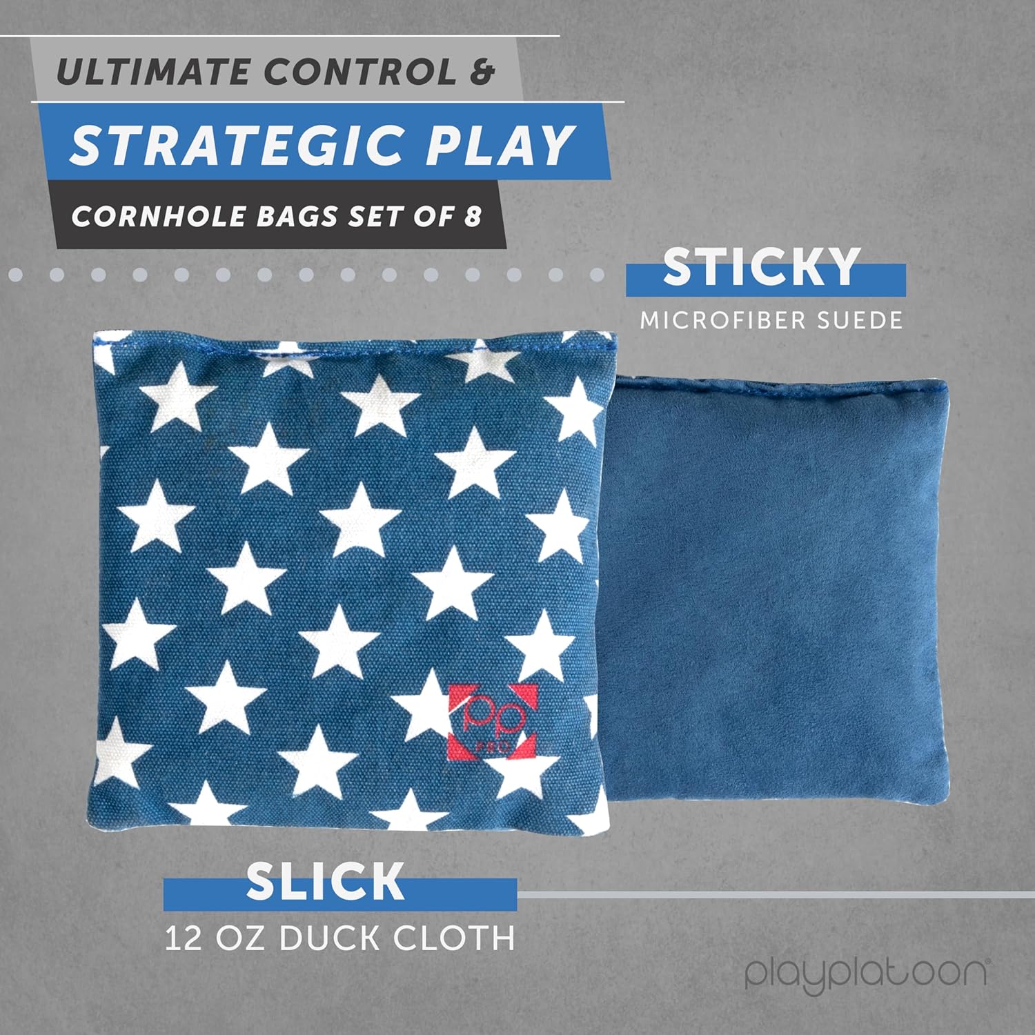 Skiennix Professional Cornhole Bags - Set of 8 All-Weather Double-Sided Bean Bags for Pro Gameplay