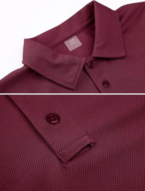 MAGCOMSEN Men's Polo Shirt - Quick Dry Tactical Performance Short Sleeve Golf Shirt | Pique Jersey