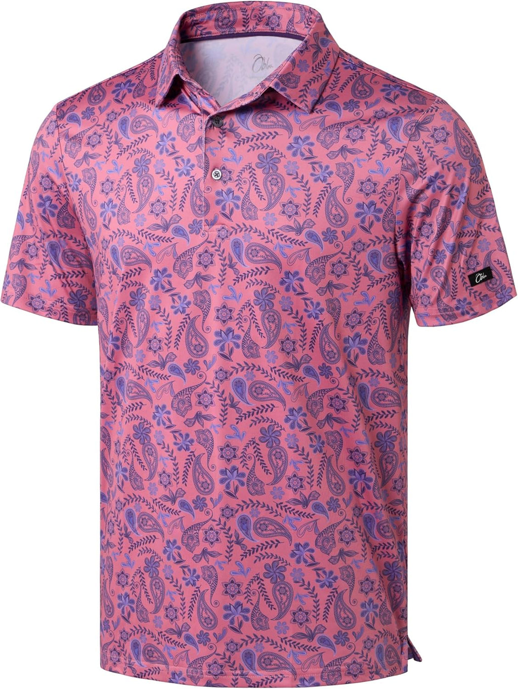 Obla Men's Golf Polo Shirt - Short Sleeve Dry Fit Performance | Moisture-Wicking Casual Design