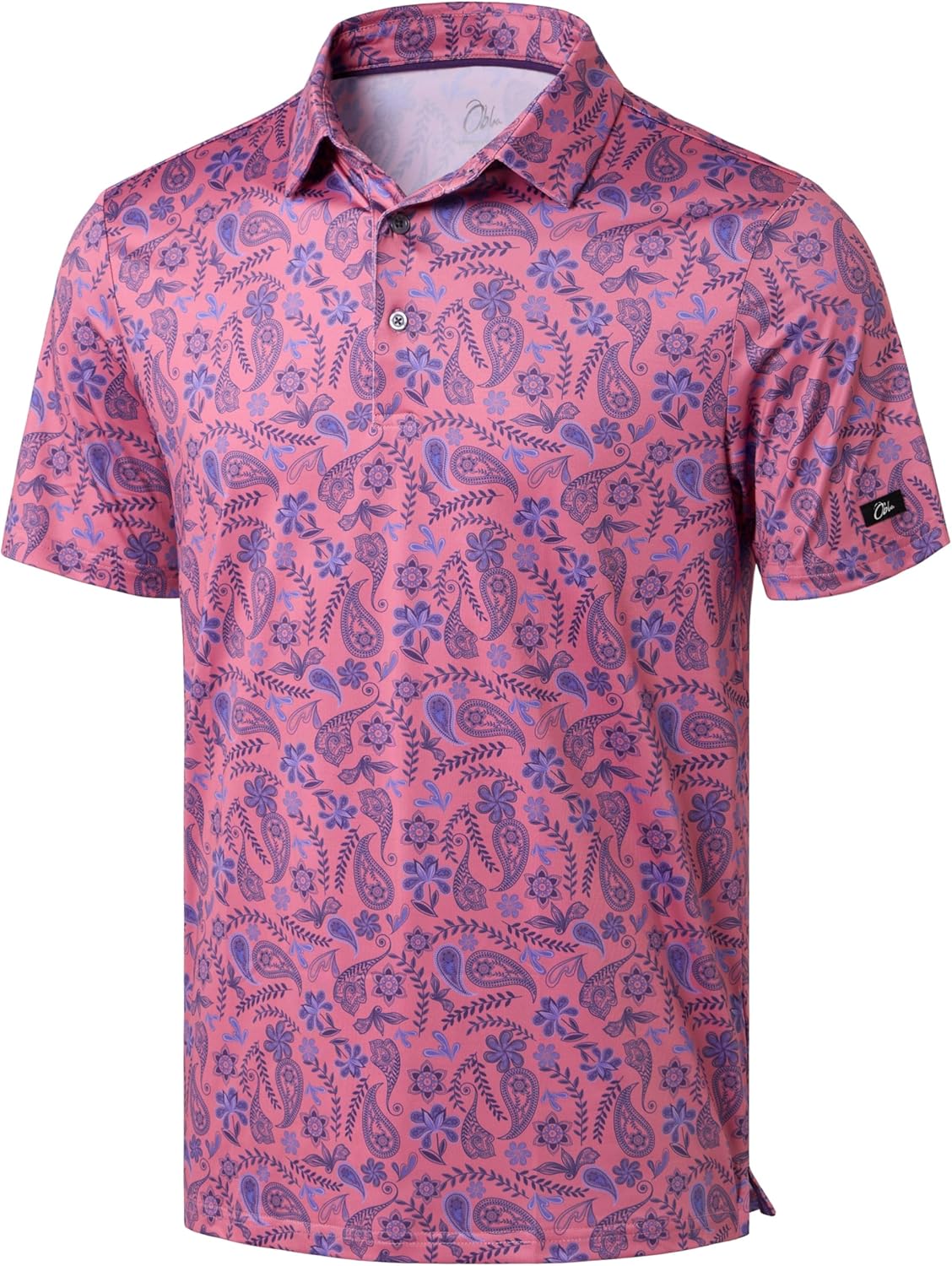 Obla Men's Golf Polo Shirt - Short Sleeve Dry Fit Performance | Moisture-Wicking Casual Design