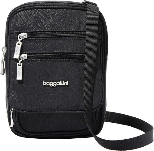 Baggallini Journey Crossbody Bag - Lightweight Travel Handbag with RFID Protection | 9x6 Inches