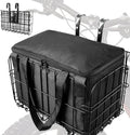 LIQING Folding Bike Basket - Quick Release Design with Removable Liner Bag | Ideal for Pets, Groceries & More
