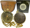 Handmade Brass Compass by [Brand Name] - Engraved Faith Messages | Inspirational Religious Gift for Baptism, Confirmation, or Christmas