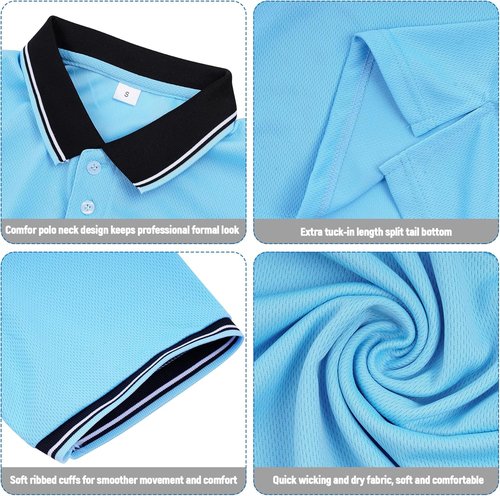 Dxhycc Men's Umpire Shirt - Short Sleeve Polo Ref Jersey for Baseball & Softball | Comfortable Fit
