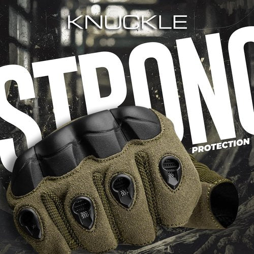 J.A.G. Tactical Gloves for Men - Fingerless Design with Hard Knuckle Protection | Ideal for Cycling, Airsoft, Hiking