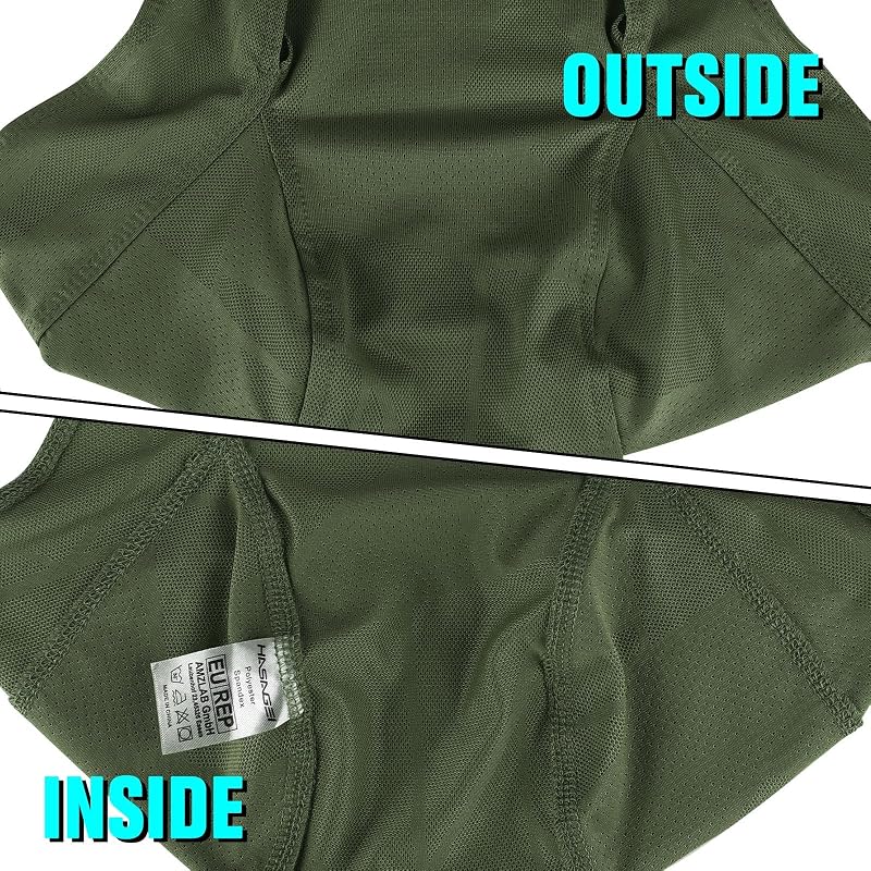 HASAGEI Army Green Cooling Do Rag Skull Cap Bandana for Men - Breathable Sweat-Wicking UV Shield