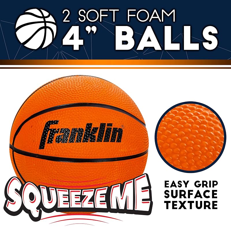 Franklin Sports Pro Mini Basketball Hoop with Rebounder - Over the Door Indoor Game
