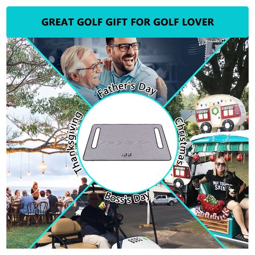 10L0L Golf Cart Seat Covers/Seat Blanket for Yamaha G2, G8, G9, G16, G19, G22, G29, Breathable Seat Towel/Seat Cushions with Non-Slip Backing, All-Season Comfort - Gray