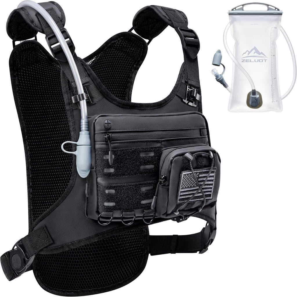 Skiennix Running Vest - Lightweight Hydration Pack with 2L Water Bladder & Reflective Gear Holder | Ideal for Marathons