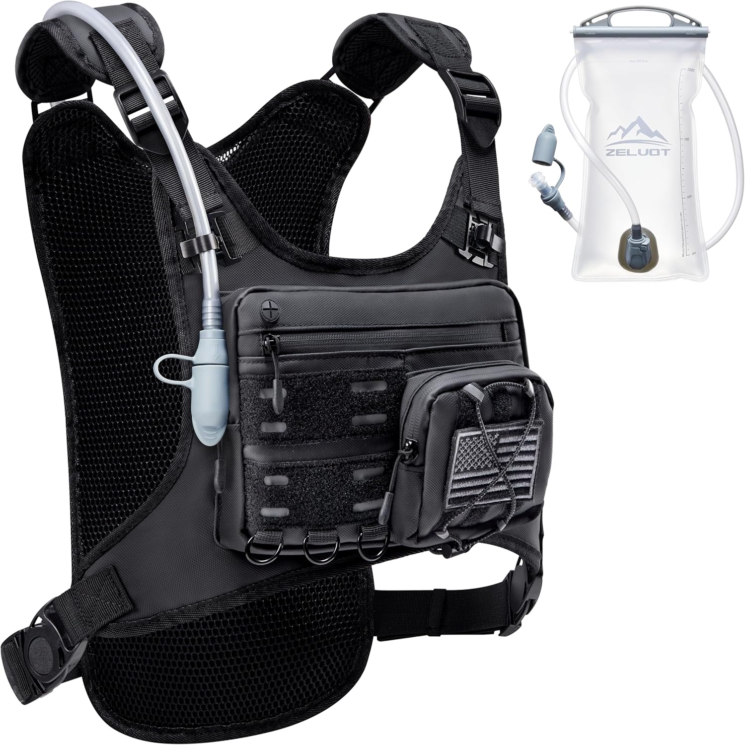 Skiennix Running Vest - Lightweight Hydration Pack with 2L Water Bladder & Reflective Gear Holder | Ideal for Marathons
