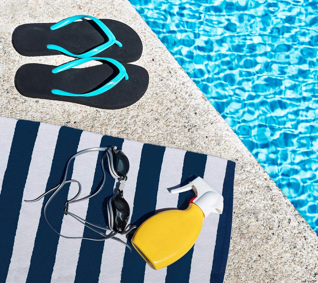 Utopia Towels Jumbo Beach Towel - 100% Ring-Spun Cotton, Highly Absorbent & Quick-Dry, 35x70 Inches | 2 Pack Navy