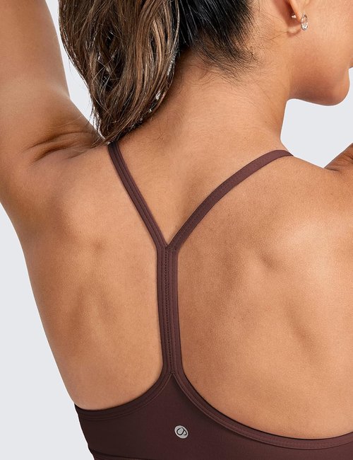 CRZ YOGA Butterluxe Y-Back Sports Bra for Women - Padded Racerback Yoga Top in Stylish Design