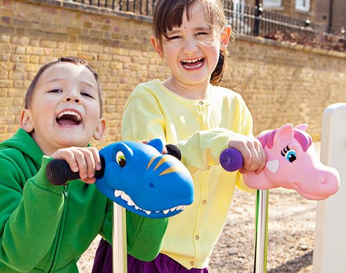 Scootaheadz Dinosaur Scooter Accessories - Personalize Your Boys Ride - Dino Scooter Head for Kids - Toys for Boys Ages 3 and Up - Timmy T-Rex in Blue and Orange
