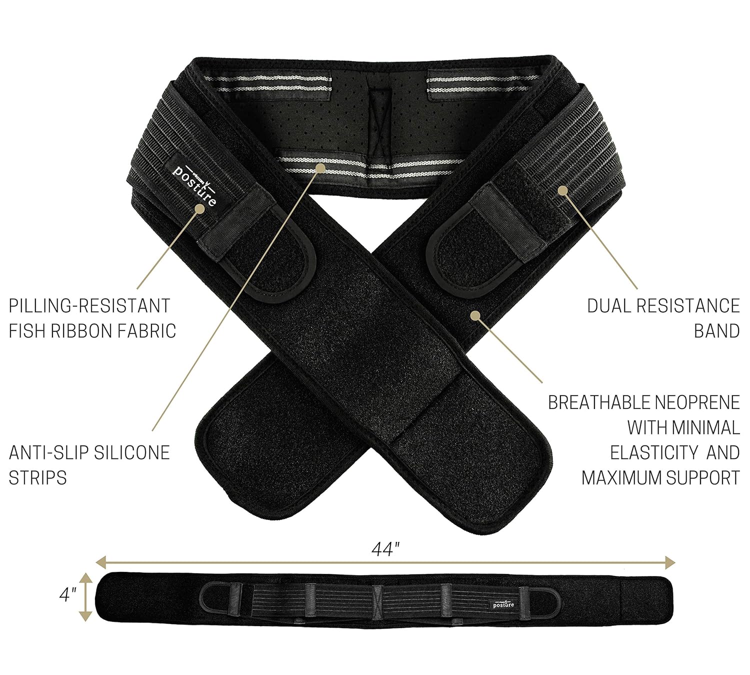 Trochanter Brace | Sacroiliac Hip Belt for Men & Women - Relieves Sciatic & Lower Back Pain (Regular, Black)