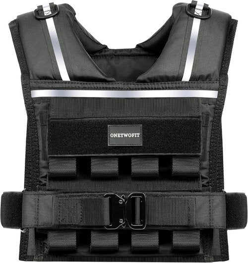**Regine Switzerland Adjustable Weighted Vest - 35lb/45lb for Strength Training | Ultra Thick Padding & Reflective Stripe**