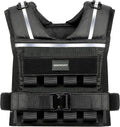 **Regine Switzerland Adjustable Weighted Vest - 35lb/45lb for Strength Training | Ultra Thick Padding & Reflective Stripe**