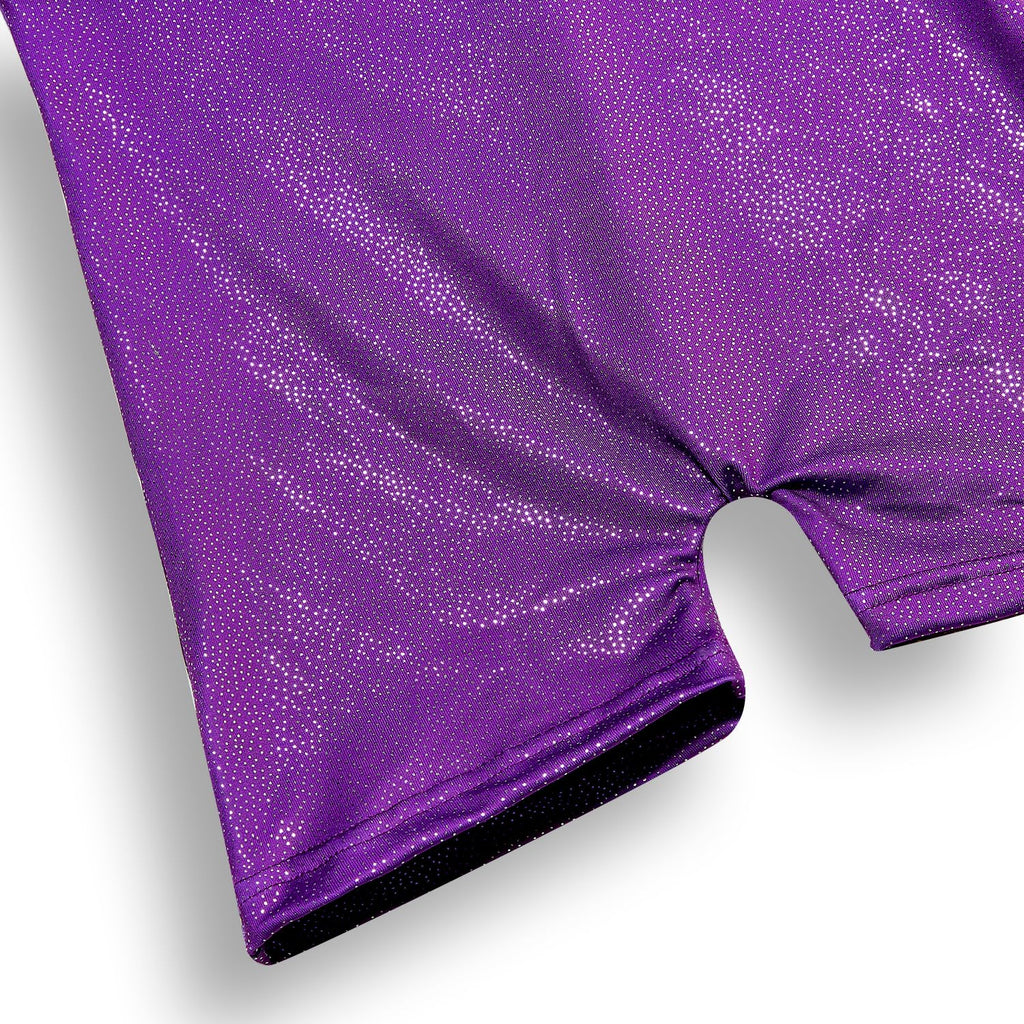 YDMZX Gymnastics Leotards for Girls 3T 4T Size 3-4T Toddler Kids Tumbling Outfit Clothes Unitards Biketards with Shorts Purple