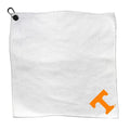 Team Golf NCAA Tennessee Microfiber Towel - 15" X 15" (White) with Carabiner Clip, Premium Microfiber with Deep Waffle Pockets - Superior Water Absorption and Quick Dry Golf Cleaning Towel