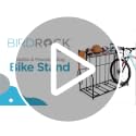 Birdrock Home 4 Bike Stand Garage Storage with Gear Basket & Hooks - Freestanding Bike Rack