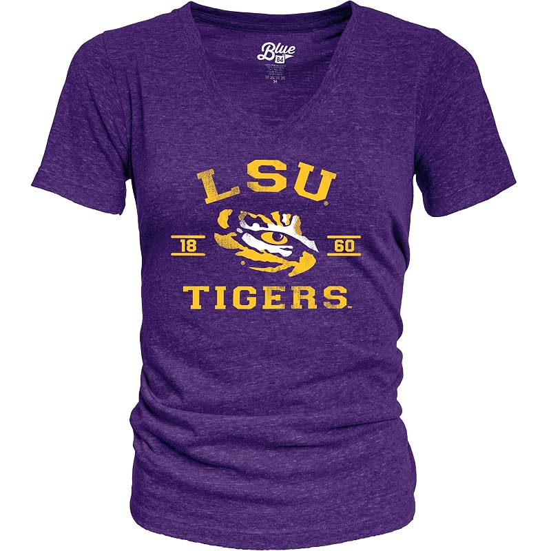 Louisiana State Tigers Women’s Tri-Blend V-Neck T-Shirt - Large, Team Color