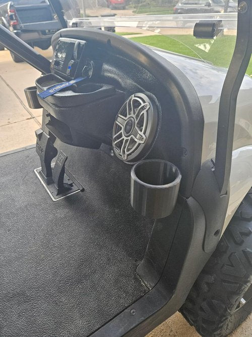 Golf Cart Cup Holders for VIP Dash Club Car Onward Precedent Tempo VIP Dash Kit Front Cup Holders Custom Design Golf Cart Accessories (Black)
