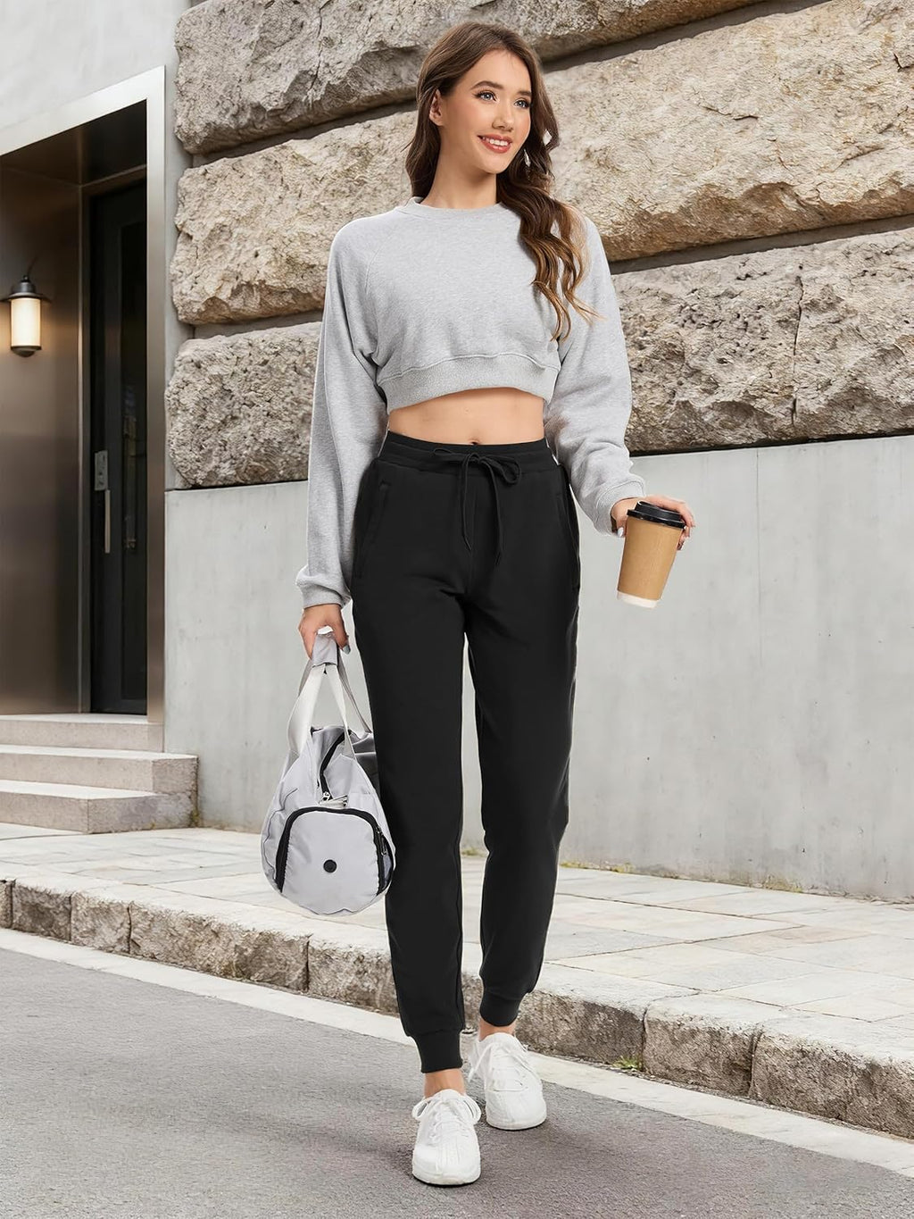 SEVEGO Lightweight Cotton Joggers for Women - Comfortable Athletic Pants | Available in 30/32/34/36 Inseam