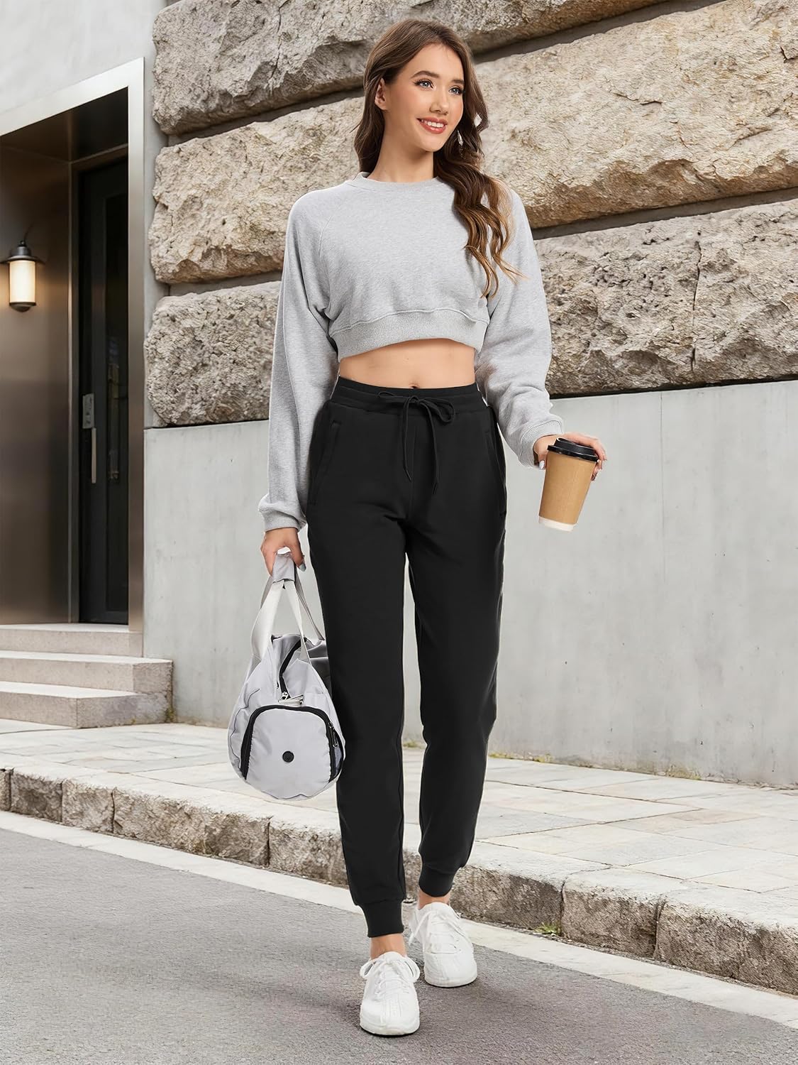 SEVEGO Lightweight Cotton Joggers for Women - Comfortable Athletic Pants | Available in 30/32/34/36 Inseam