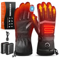 Heated Gloves for Women 5V 5000mAh Rechargeable Battery Electric Hand Warmers with Touch Screen Non-Slip Adjustable Wrist Design for Cold Weather Driving Skiing Hiking