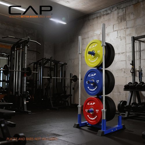 CAP Barbell Olympic Bumper Plate Rack - Durable Storage Solution for Home Gyms