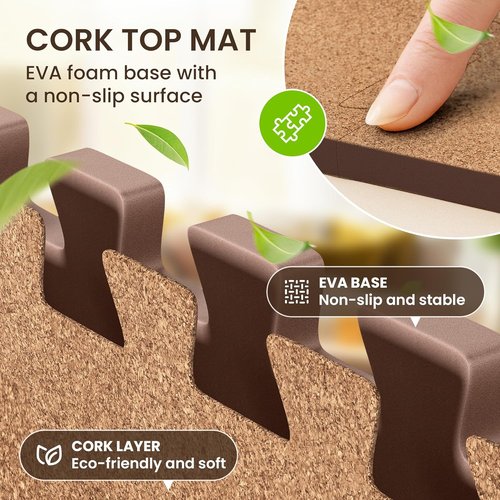 Bemaxx Gym Mats Set - 18 Pcs EVA Interlocking Foam Tiles | 18 Sq Ft Protective Flooring for Home Workouts