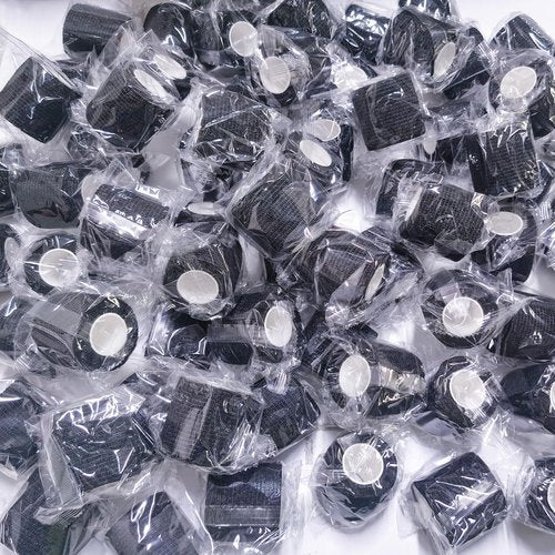BQTQ 168 Rolls Self Adhesive Bandage Wrap 2 Inch Self Adherent Wraps Black Stretch Selfstick Bandages for Wrist Ankle Swelling Sprains